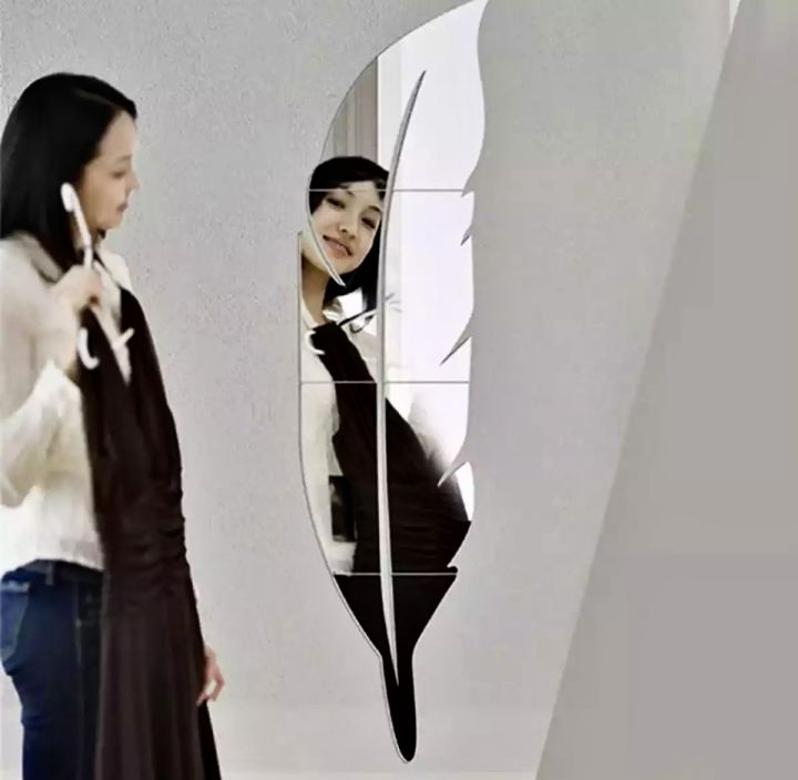 3D%20Mirror%20Wall%20Decor%20I%20Wall%20Stickers%20I%203D%20Leaf%20Mirror%20Decal%20I%20Mirror%20Wall%20Art%20Accents%20I%20Acrylic..%20-%20Image%204