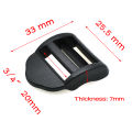 10 Pcs/Pack 20mm 25mm 32mm 38mm Plastic Black Ladder Lock Slider Release Buckles for Backpack Straps Webbing.