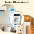 Tuya Wifi Outlet Plug Digital Thermostat Socket Temperature Control Timer Switch Accuracy Cooling/Heating Regulator Thermometer. 