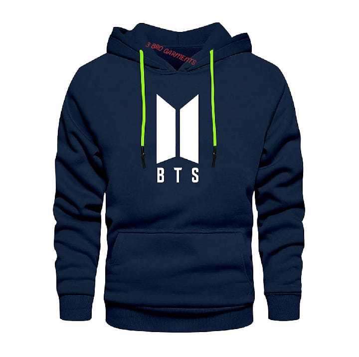 NAVY BLUE WINTER WARM FLEECE NAVY BLUE HOODIE FOR MEN - PREMIUM QUALITY FABRIC FOR WINTER SEASON