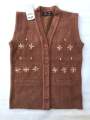 Sleeveless sweaters for women pure wool cardigan. 