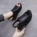 2025 Summer Wedge Platform Sandals Fashion Retro Romen Beach Shoes Ladies Casual Peep Toe Soft Comfortable Sandalias De Mujer. 