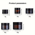 3PCS/5PCS brown glass cosmetic jar with lid, leak proof and UV resistant, reusable, portable beauty storage..