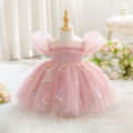 Toddler Embroidery Flower Baptism Party Baby Girl Dress Elegant 1 Yrs Birthday Princess Prom Dress Girl Wedding Bridesmaid Gown. 