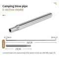 Outdoor Camping Blow Fire Tube Blowpipe Collapsible High Effective Tiny Beach Garden Tool Camping Equipment Blowing Fire Stick. 