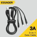 Essage 3 in 1 USB Cable Micro USB Type C Fast Charger Micro USB Type C Data Cable For IP 14 13 Samsung Xiaomi Huawei. 