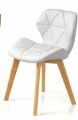 Modern Designer Dining Chair | Wooden Legs | Soft Cushion Seat | Stylish Kitchen & Cafe Chair. 