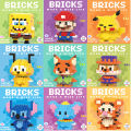Nano Blocks Ange Spongebob Squarepants Cute Doll Building Blocks Zootopia Assembly Model Toy Gift for Girls Children. 
