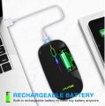 M2 Dual Mode Wireless Plus Bluetooth Mouse Rechargeable RGB Lighting.