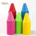 10piece Roller Skating Pile Hollow Windproof For Quick Set Up And Easy Storage Soccer Training Cone pink.