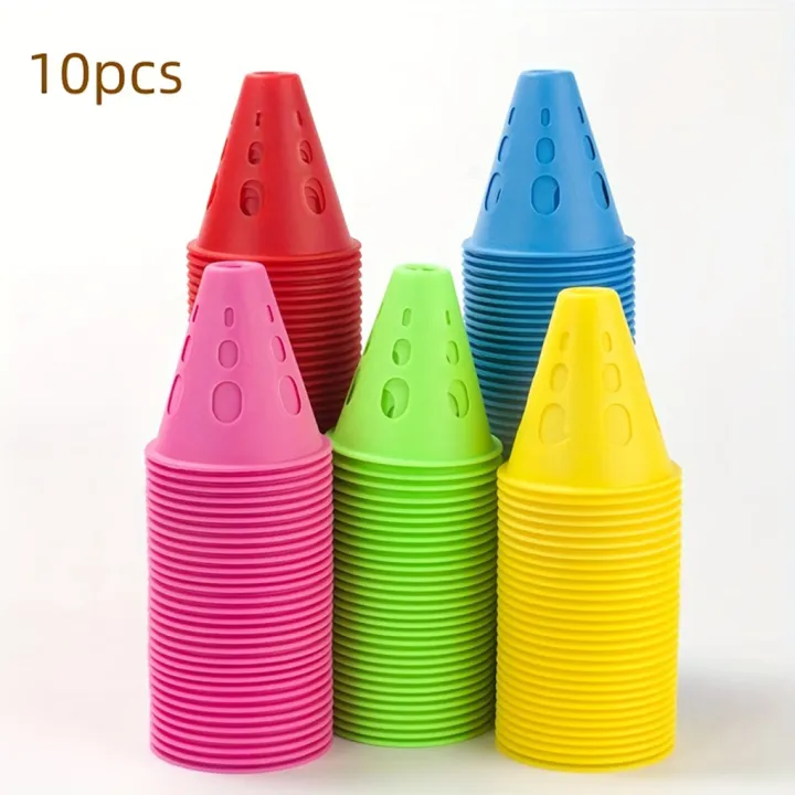 10piece%20Roller%20Skating%20Pile%20Hollow%20Windproof%20For%20Quick%20Set%20Up%20And%20Easy%20Storage%20Soccer%20Training%20Cone%20pink%20-%20Image%203