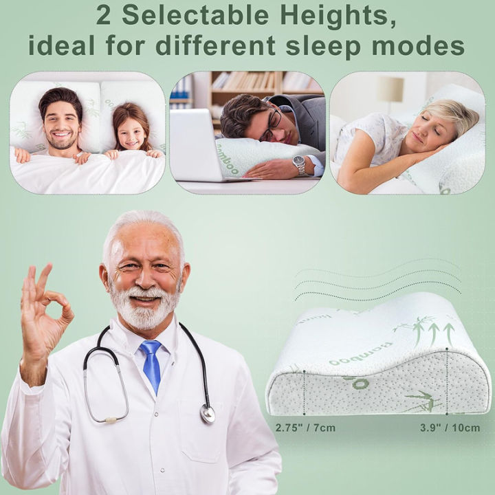 Bamboo%20Pillow%20Memory%20Foam%20Pillow%20with%20Removable%20Cover%20with%20Zipper%20Bamboo%20Neck%20Pillow%20for%20Sleeping%20Ergonomically%20Design%20JAF022%20-%20Image%203