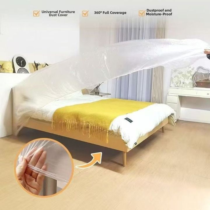 3Pcs%20Transparent%20Disposable%20Bed%20Dust%20Cover%20Waterproof%20Elastic%20Edges%20Sofa%20Protective%20Film%20Easy%20Application%20Full%20Wrap%20-%20Image%203