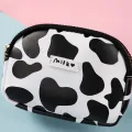 Women's Cute Wallet Cow Print PU Leather Business Card Holder Female Girl's Coin Purse Pouch Women Zipper Cartoon Wallet. 
