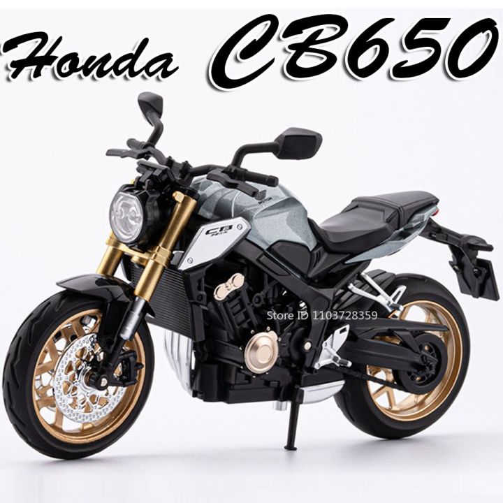 1:12 Honda CB650 CBR1000 Model Motorcycle Toys Metal Diecast Sound Light Shock Absorption Front Wheel Steering Mini Motorbikes