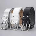 1pc Women's Belt Trend Simple Double Hole Men Belt Punk Hip Hop Rock Style Subculture Y2K Belt Punch Free Belt for Men and Women. 