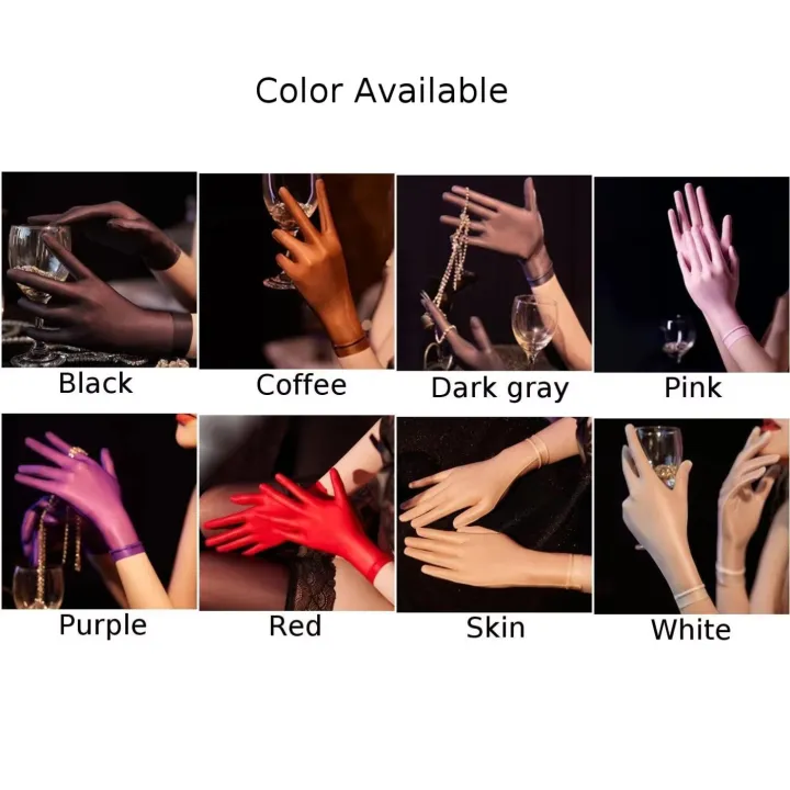 Women%20Oil%20Glossy%20Tight%20Stocking%20Gloves%20%20High%20Elastic%20Transparent%20Ultra-Thin%20Clubwear%20Men'S%20Short%20Wrist%20Gloves%20-%20Image%205