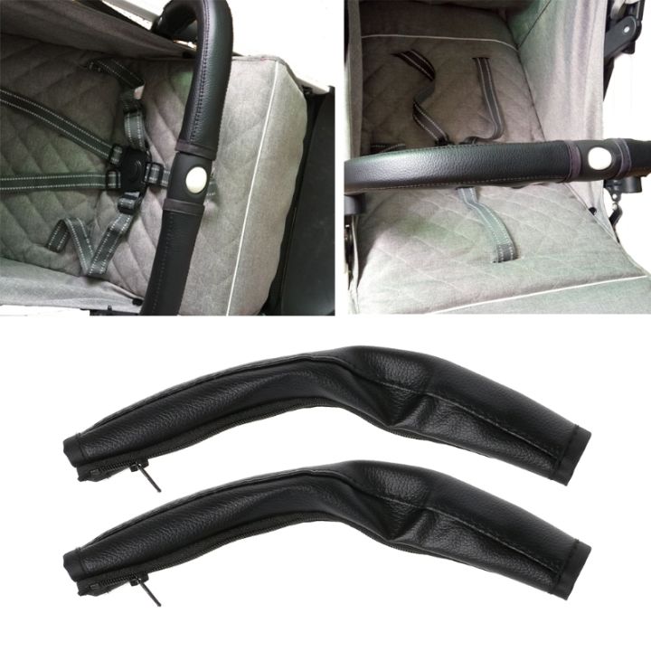 Zipper%20Closure%20Baby%20Pushchair%20Stroller%20Armrest%20for%20Case%20Handle%20PU%20Leather%20Protective%20Cover%20Durable%20for%20Pram%20Wheelchair%20-%20Image%202