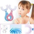 Baby Toothbrush Children's Teeth Cleaning 1 pcs Brush Kids U-Shaped Toothbrush For Children Mouth Oral Cleaning Brush 360 Degrees U Shaped Tooth Dental Training Toothbrushes Oral Care Portable Mouth-Cleaning Manual With Handle Daily Children's Cleaning F. 