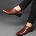 Men PU Leather Shoes Formal Dress Shoes for Male Plus Size Party Wedding Office Work Shoes Slip on Business Casual Oxfords. 