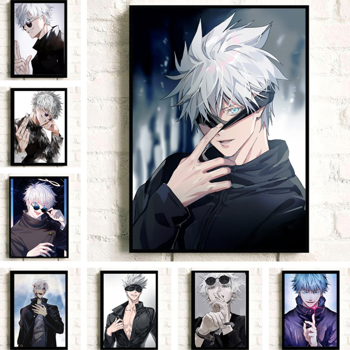 Jujutsu Kaisen Gojo Satoru Anime Poster Canvas Wall Art Stylish Comic ...