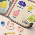 Montessori Busy Book Baby Early Education Book，Puzzle Toy, Animal Cognitive Fabric Book, Repeated Paste Book & Sensory Toys. 
