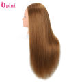 Mannequin Head with 80% Real Human Hair 26''-28"Cosmetology Mannequin Doll Head For Hairdresser Practice Braiding Head. 
