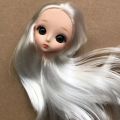 Glasses Eyes Doll Heads DIY Doll Figures 1/6 Doll Toy Colorful Long Hair Heads Stars Anime Eyes Doll Toy Girl Dressing .