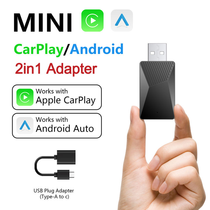 NEW%202in1%20Wireless%20CarPlay%20Android%20Auto%20Wireless%20Adapter%20Smart%20USB%20Dongle%20Mini%20Box%20Plug%20And%20Play%20WiFi%20Fast%20Connect%20-%20Image%207