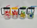 Juice Mug With straw Shake glass, Juice Mug, Tea Mug, Coffee Mug With Straw (500ml). 