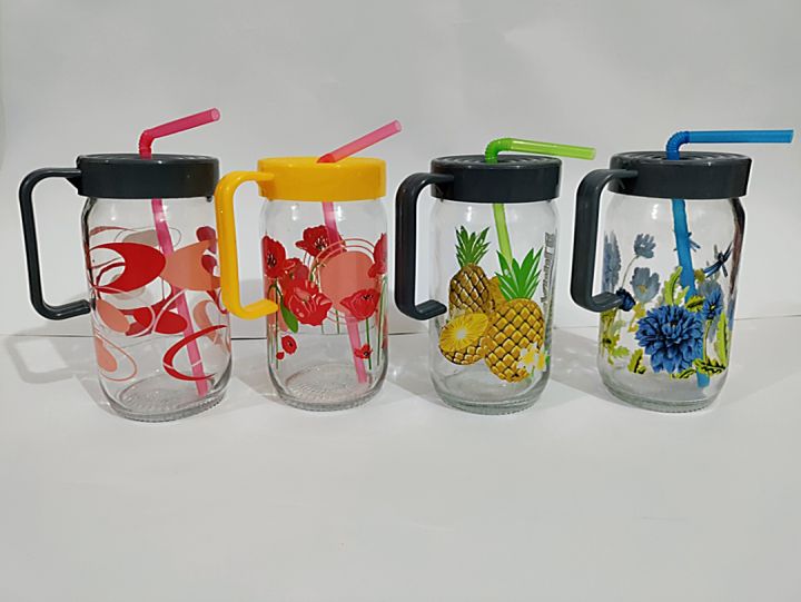 Juice Mug With straw Shake glass, Juice Mug, Tea Mug, Coffee Mug With Straw (500ml)