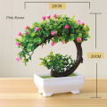 Artificial Plants Bonsai Small Tree Simulation Pot Plants Fake Flowers Table Potted Ornaments Home Decoration Hotel Garden Decor. 