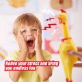 Screaming Chicken Toy Yellow Rubber Squaking Chicken Toy Novelty and Durable Rubber Chicken Gag Dog Toys Gift for Boys Girls Rubber Squeaky Strong Tough Chew Puppy Play Toy for Dog. 