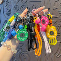 Mini Barbell Plates Keychain with D-shaped Buckle Water Cups Simulation Dumbbells Keyring Creative Bag Charm.