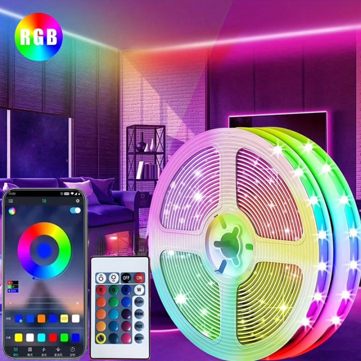 1-30m 5V USB Bluetooth RGB LED Strip Light With Remote APP Control ...