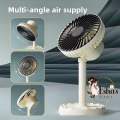 Jy Super JY-2218 Professional Premium Look Rechargeable Portable Mini Table Fan Strong Wind Left to Right Oscillating Angle 45 Degrees - AC/DC.