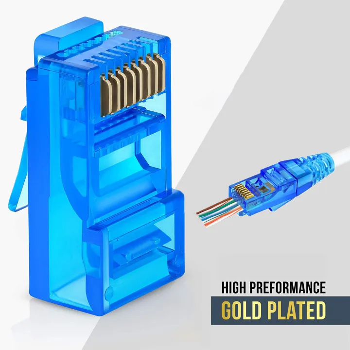 50PCS%20RJ45%20Cat6%20Pass%20Through%20Connectors,%20Assorted%20Colors%20EZ%20to%20Crimp%20Modular%20Plug%20for%20Solid%20Or%20Stranded%20UTP%20Network%20Cable%20-%20Image%202