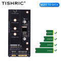 TISHRIC M.2 NGFF Msata SSD To SATA 3.0 2.5 Adapter M2 PCI SSD Converter Riser Card For PC Laptop Add On Card up to 6Gps. 