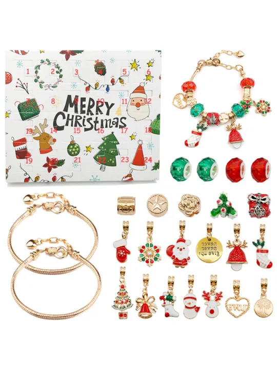 Aoresac Christmas Advent Calendar Bracelets Girls 24 Days Xmas ...