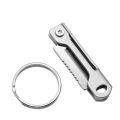 1Pc Outdoor Camping Supplies Stainless Steel Folding Mini Square Head Multi-function Pocket Keychain Pendant.