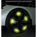 20pcs Car Wheel Reflective Stickers Tyre Warning Stickers 3D Car Wheel Stickers Racing Wheel Hub Decals for  Decorative Sticker. 