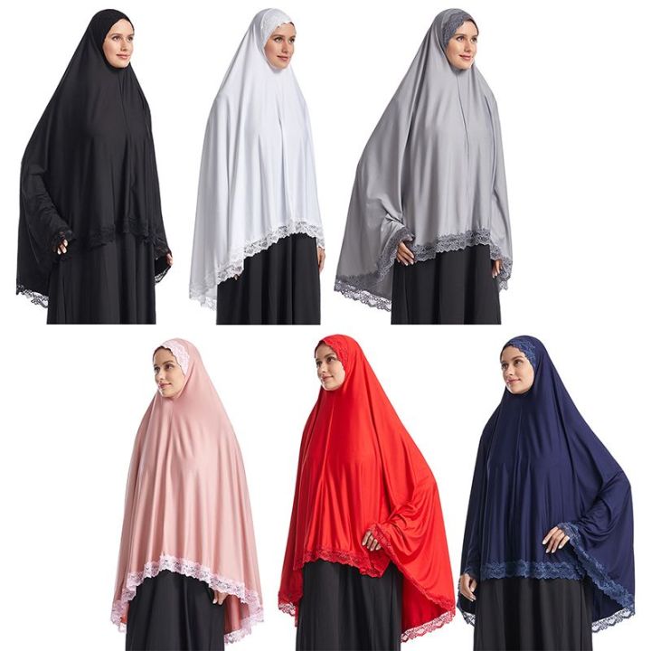 Stylish lace hijab, Namaz Iscarf, Umrah hijab,