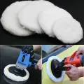 5Pcs Wool Car Polishing Pad Set For Polisher Machine Waxing Polishing Buffing Auto Paint Care Polisher Pads 3/4/5/6/7 Inch. 