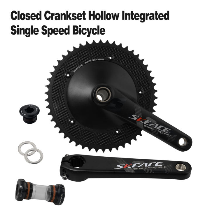 SKEACE%20Break%20The%20Wind%20Hollowtech%20Crankset%2049T%20Carbon%20Chainwheel%20165mm%20Aluminum%20Alloy%20Fixed%20Gear%20Bike%20Crank%20For%20Track%20Bicycle%20-%20Image%206