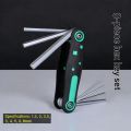 Folding Hexagonal Wrench Set Chrome Vanadium Steel Portable Hexagonal Wrench Hexagonal Rod Wrench Multi functional Tool. 