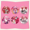 K-Kasane Teto Badge On Backpack Accessories Manga Icons Pins Round Cartoon Brooches For Clothes Bag Decor s.