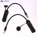 1Pcs RJ45 8P8C Waterproof Network Pass-through Head Connector RJ45 Male To Female Adapter Extension Cord.