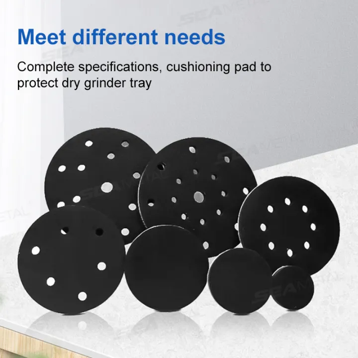 SEAMETAL%202pcs%20Interface%20Pad%205%20Inch%208%20Holes%20Hook%20and%20Loop%20Soft%20Sponge%20Cushion%20Buffer%20Pads%20for%20Sanding%20Disc%20125mm%20Sander%20Pads%20-%20Image%204