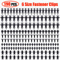 190Pcs Car Retainer Clip 6 Size Plastic Fasteners Kit 5Pcs Panel Removal Installer Hand Clip Mixed Car Body Bumper Rivet Tools. 