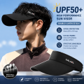 Ice silk UV sunscreen duckbill cap, double-sided open top sun hat for running, UV resistant beach hat, open outdoor hat. 